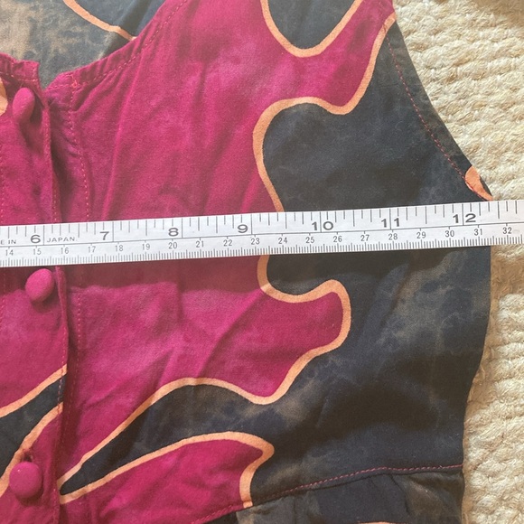 Vintage Bali Moon Kidz Girls Batik Tie Dye Abstract Dress Small 6-7 90's Y2K - Picture 10 of 11